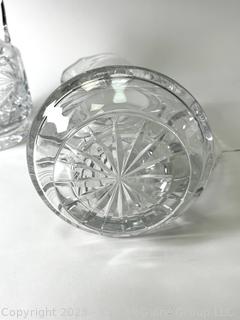 Two (2)  Cut Clear Crystal Glass Pitchers. 