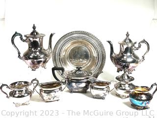 Group of Silver Plated Serving Ware, Various Makers.