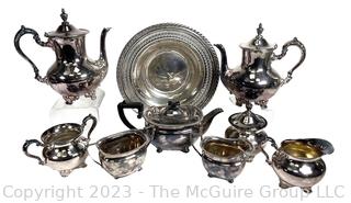 Group of Silver Plated Serving Ware, Various Makers.