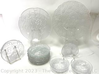 Frosted Glass Plates and Serving Platters  