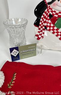 Group of Christmas Holiday Decorative Items