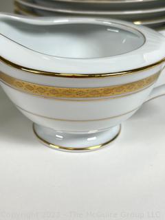 Set of Noritake Richmond Porcelain China Serving Ware.  12 salad plates 8 1/4" diameter, 12 bowls 7 14" in diameter