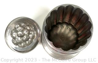 Antique English Pewter Metal Ice Cream, Pudding or Jelly Mold (Mould) No 15.  6" tall.