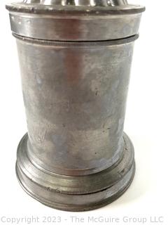 Antique English Pewter Metal Ice Cream, Pudding or Jelly Mold (Mould) No 15.  6" tall.