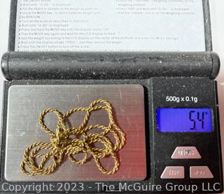 14kt Yellow Gold Chain.  5.4 grams