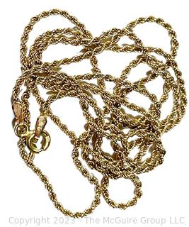 14kt Yellow Gold Chain.  5.4 grams