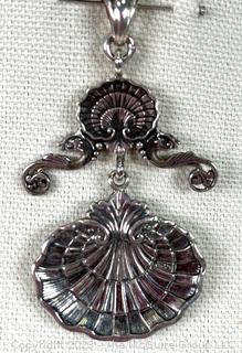 Sterling Silver Shell Charm or Pendant.  