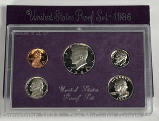 (2) United States Proof Sets 1970, 1983. United States Proof Set (2) 1986. United States Mint Proof Set 1988