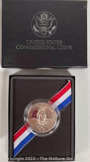 U S Mint 1991 Korean War Memorial Coin (Uncirculated Silver Dollar); U.S. Mint 1986 Liberty Silver Dollar (90%), U.S. Mint Congressional Coin 1989 Half Dollar Proof, U. S. Mint 1993 Silver American Eagle $1 Proof Coin, U.S. Mint 1982 George Washington Commemorative Half Dollar Coin 1732-1982 (90% silver)