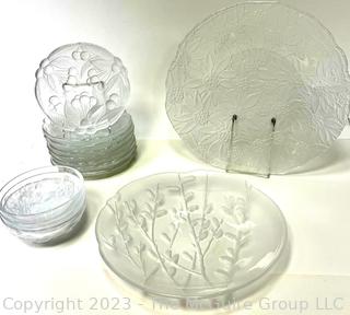 Frosted Glass Plates and Serving Platters  