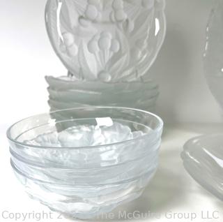 Frosted Glass Plates and Serving Platters  