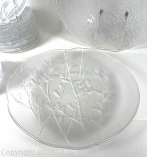 Frosted Glass Plates and Serving Platters  