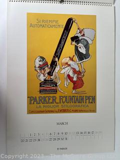 Parker Pen Promotional Calendar 1995 by Anon in Mailing Folder. 23" tall 