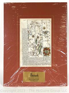 Matted 18th Century Double Sided Map of Hereford and Ludlow, Great Britain Purchased at Harrods of London 