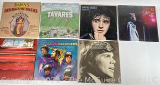 Seven (7) Vinyl Record Albums: Includes: The Turtles; Dawn's New Ragtime Follies; David Essex; John Davidson; Debby Boone; Tavares; and Beach Boys/Carl and the Passions