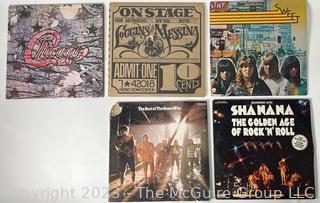 Five (5) Vinyl Record Albums: Includes: Chicago; Shanana; The Guess Who; Loggins And Messina and Sweet.