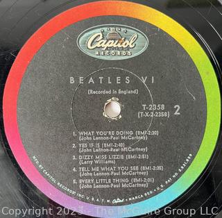 Vinyl Record Album: The Beatles, "Beatles VI", Capitol Records 1965. No Album Cover.