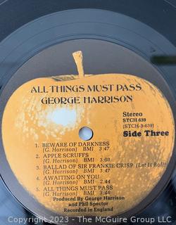 Vinyl Record Album: George Harrison, Triple Album "All Things Must Pass", Apple Records 1970. Poster insert included