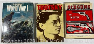 Three (3) Books Including Great Battles of WWI, Trotsky and Sixguns by Keith: The Standard Reference Work