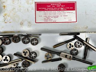 Group of Hand Tools Including Knock Out Punch Set, Punch Set and Tap and Dye Set.