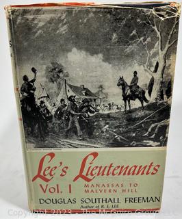 Three (3) Volumes Complete Set of Lee's Lieutenants: A Study In Command by Douglas Southall Freeman, 1942.  Book
