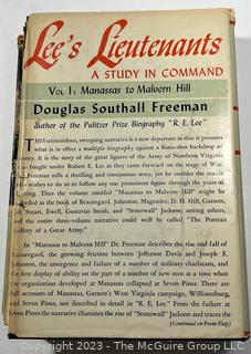 Three (3) Volumes Complete Set of Lee's Lieutenants: A Study In Command by Douglas Southall Freeman, 1942.  Book
