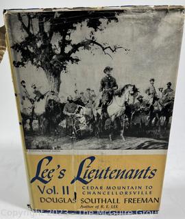 Three (3) Volumes Complete Set of Lee's Lieutenants: A Study In Command by Douglas Southall Freeman, 1942.  Book
