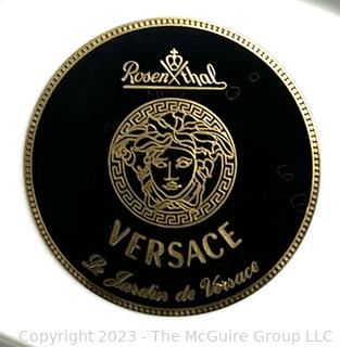 Hand Painted Porcelain Plate Made by Rosenthal for Versace in the Le Jardin de Versace.  In box with Certificate of Authenticity.  10" x 13"