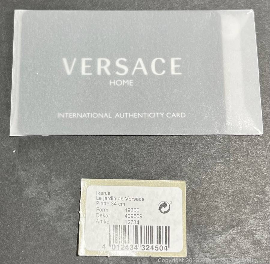 Versace International Authenticity Card