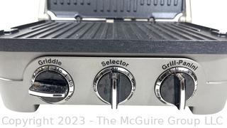 Cuisinart Stainless Steel Griddler and Panini Press with TruTemp Digital Thermometer.