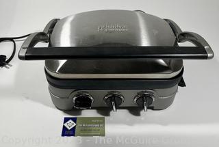 Cuisinart Stainless Steel Griddler and Panini Press with TruTemp Digital Thermometer.