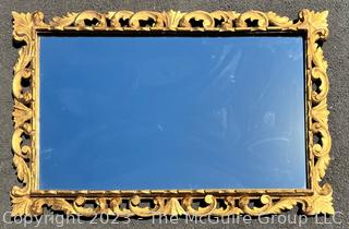 Large Ornate Gilt Wood Framed Mirror.  36" x 55"