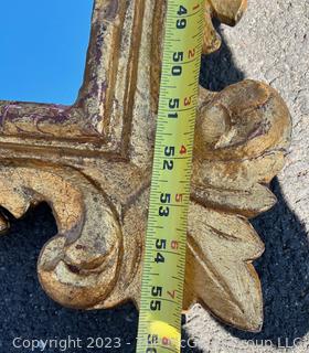 Large Ornate Gilt Wood Framed Mirror.  36" x 55"