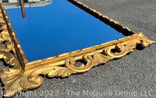 Large Ornate Gilt Wood Framed Mirror.  36" x 55"