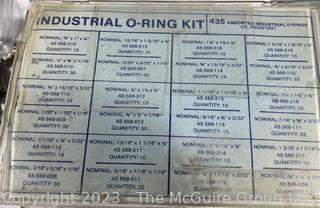 Group of Tools Including O Rings, Hose Clamps and NIB Greenlee 1" Diameter 8" Long Wood Boring Bit