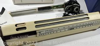 Group of Scientific Measuring Equipment in Boxes: Vista Psychrometer, Welz Sp-420, Photo Tachometer