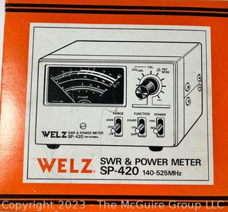 Group of Scientific Measuring Equipment in Boxes: Vista Psychrometer, Welz Sp-420, Photo Tachometer