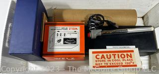 Group of Scientific Measuring Equipment in Boxes: Vista Psychrometer, Welz Sp-420, Photo Tachometer