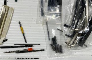 Group of Tools Including Drill Bits and Alan Wrenches