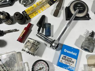 Tools: Gear Pullers, Gauges, Drill Stops, Chucks, Hole Saws, Level