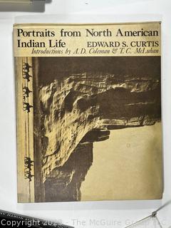 Oversized Hardcover Edition Book of Portraits from North American Indian Life by Edward Curtis.  14" x 18"