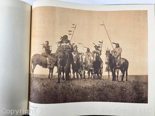 Oversized Hardcover Edition Book of Portraits from North American Indian Life by Edward Curtis.  14" x 18"