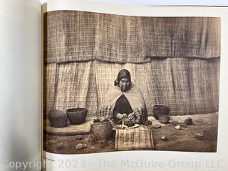 Oversized Hardcover Edition Book of Portraits from North American Indian Life by Edward Curtis.  14" x 18"