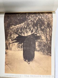 Oversized Hardcover Edition Book of Portraits from North American Indian Life by Edward Curtis.  14" x 18"