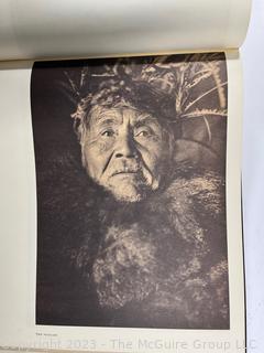 Oversized Hardcover Edition Book of Portraits from North American Indian Life by Edward Curtis.  14" x 18"