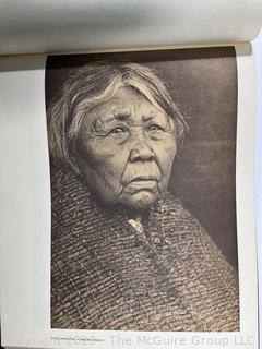 Oversized Hardcover Edition Book of Portraits from North American Indian Life by Edward Curtis.  14" x 18"