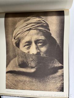 Oversized Hardcover Edition Book of Portraits from North American Indian Life by Edward Curtis.  14" x 18"