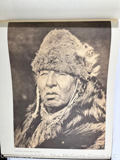 Oversized Hardcover Edition Book of Portraits from North American Indian Life by Edward Curtis.  14" x 18"