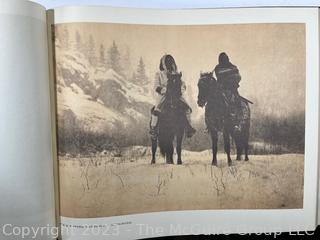 Oversized Hardcover Edition Book of Portraits from North American Indian Life by Edward Curtis.  14" x 18"