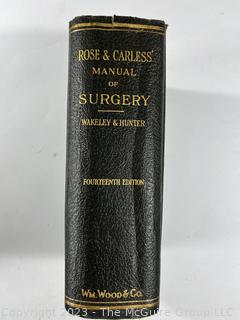 1933 Rose and Carless' Manual of Surgery, 14th Edition by Cecil P.G. Wakely John B Hunter. Book  